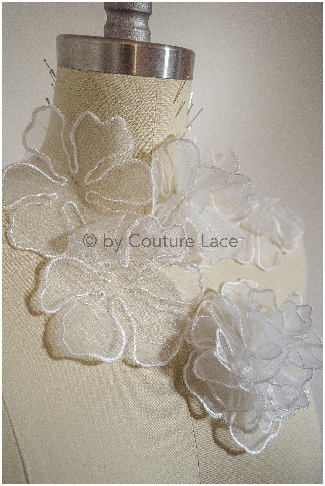 20pcs. Lace flowers for sewing/ 3D flower lace applique/ wedding dress lace applique/ bridal lace// A20-191