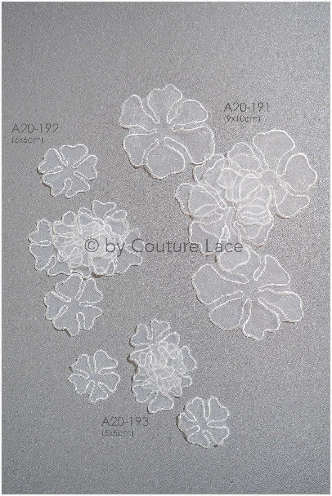30pcs. Lace flowers for sewing/ 3D flower lace applique/ wedding dress lace applique/ bridal lace// A20-192