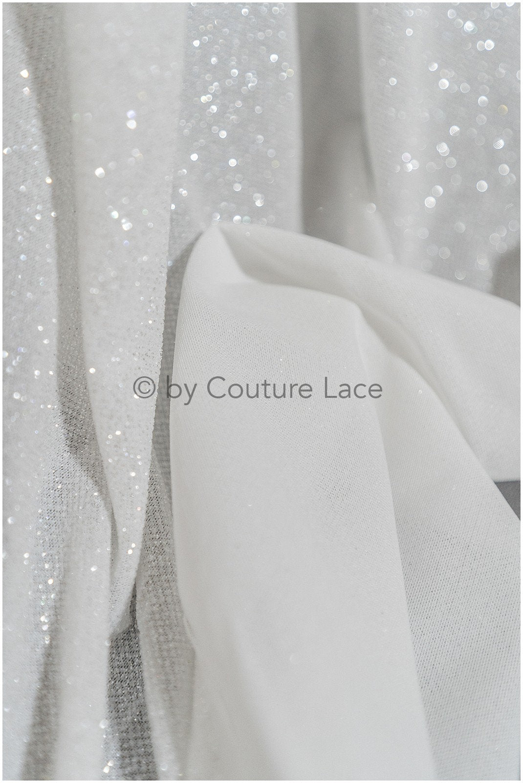 Stretch glitter fabric/ off-white diamond glitter mesh/ stretch glitter fabric/ shiny bridal glitter fabric// R-026