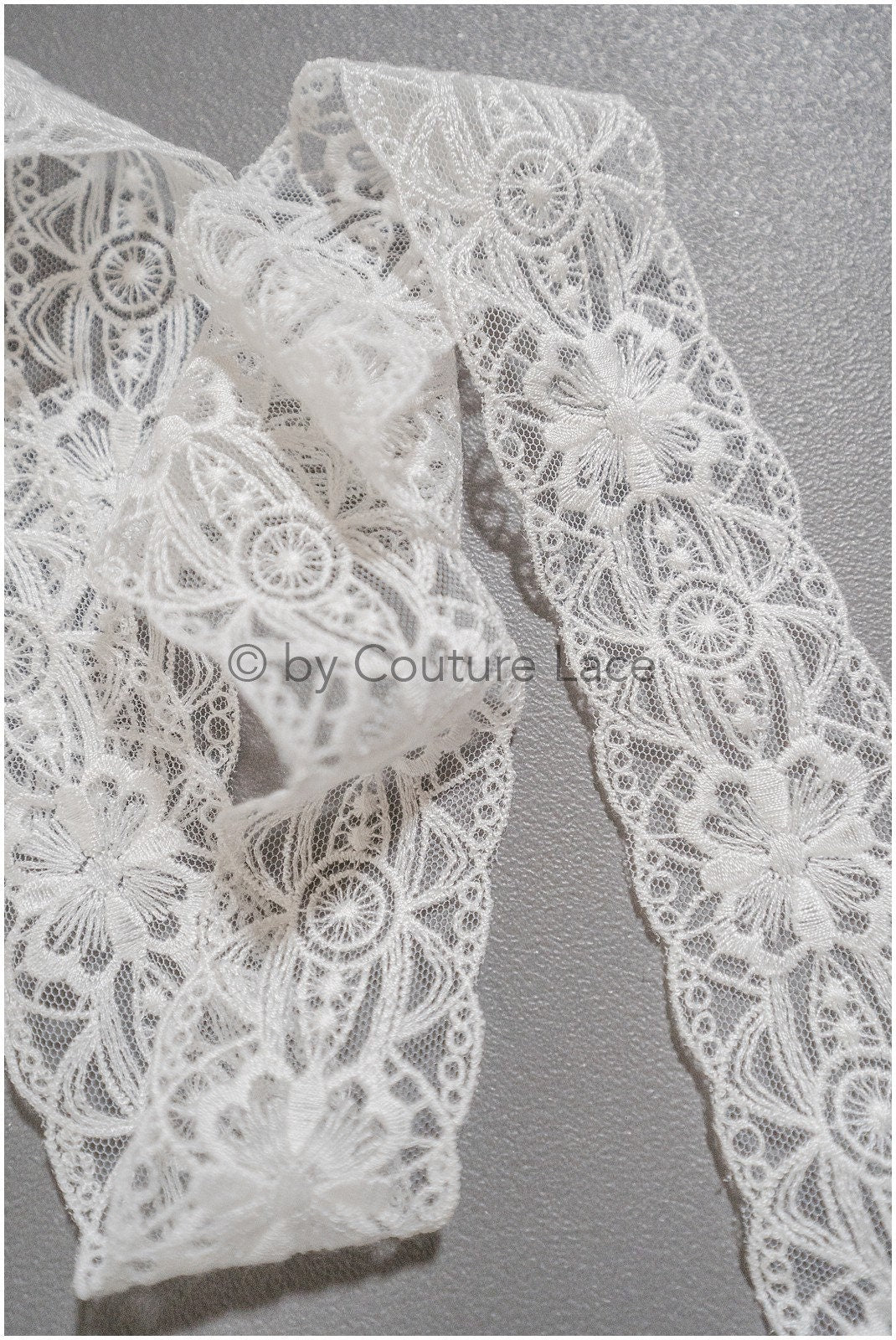 Bridal lace trim/ off-white wedding lace trim/ bridal lace belt/ elegant bridal lace/ bridal lace trim/ T20-084