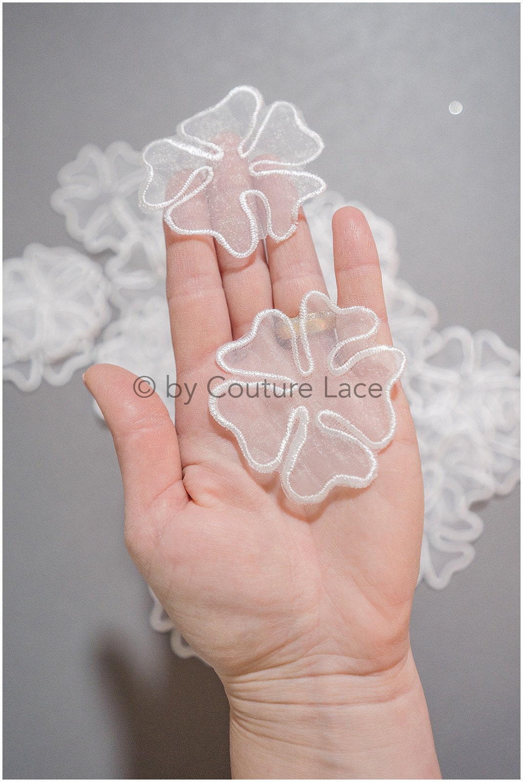 30pcs. Lace flowers for sewing/ 3D flower lace applique/ wedding dress lace applique/ bridal lace// A20-192