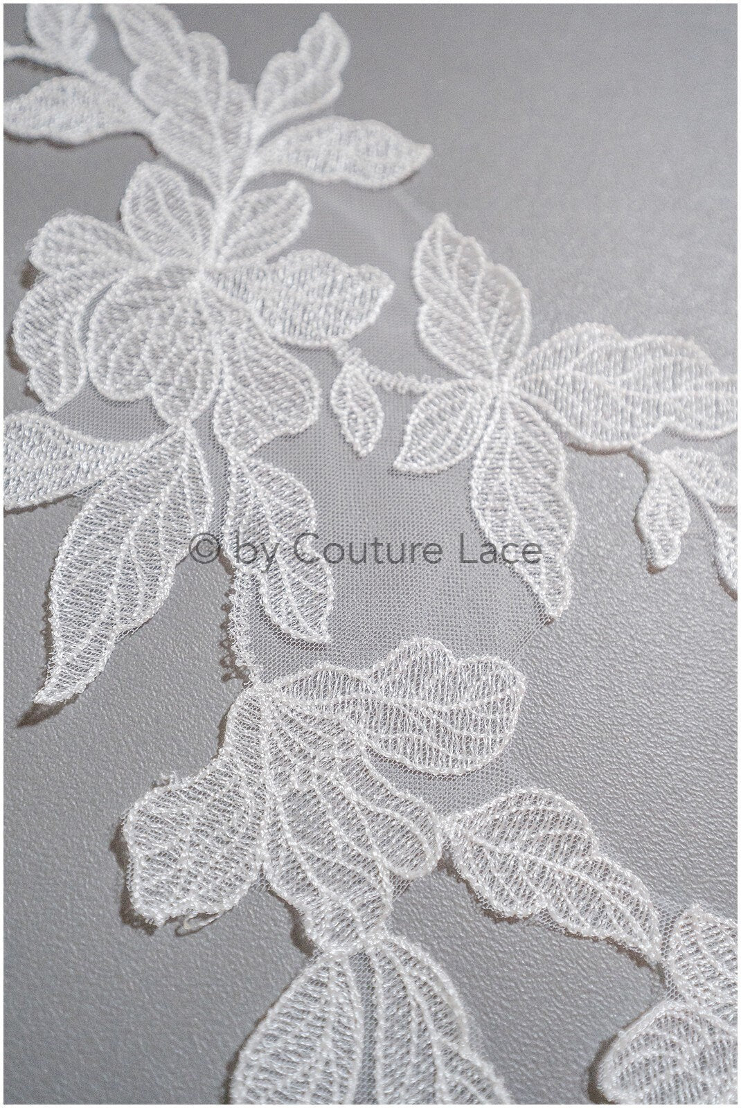 Romantischer Blattaufnäher, Spitzenblumen Applikation, Spitzen Applikation, Hochzeitskleid Spitzen Applikation, Braut Blumen Applikation// A20-194
