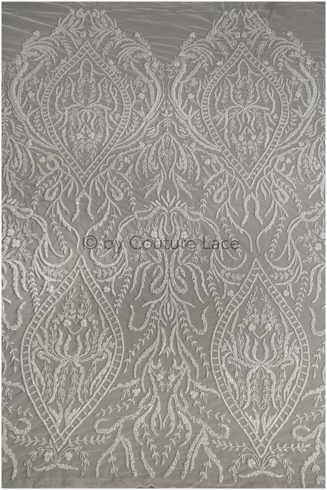 Perlen Brautspitze Off-White/ Braut Spitze Stoff/ schwere Perlen Hochzeitskleid Spitze/ Couture Spitze// L19-106