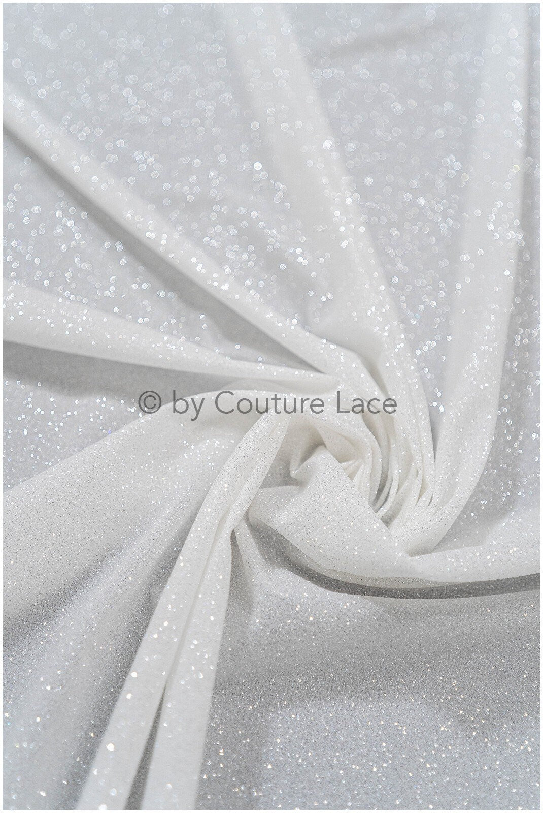 Exquisite shiny glitter stretch tulle fabric / off-white tulle / elegant mesh tulle lace fabric / bridal lace fabric // R-031DIA