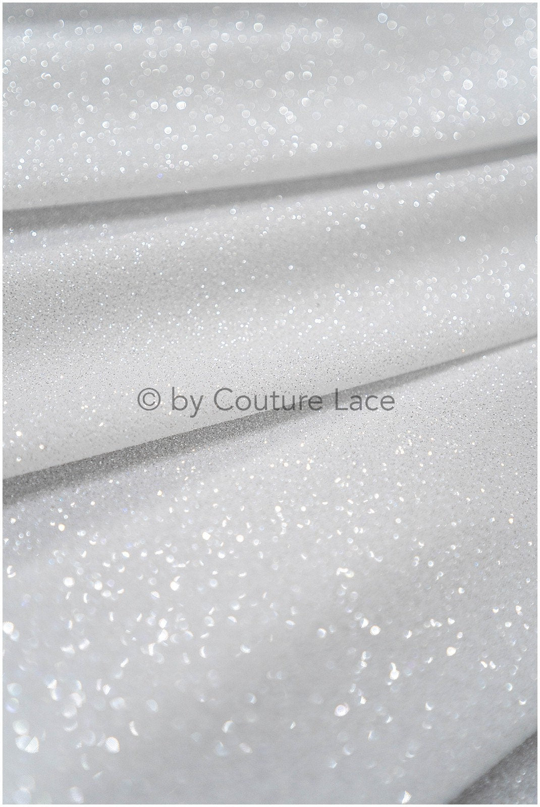Exquisite shiny glitter stretch tulle fabric / off-white tulle / elegant mesh tulle lace fabric / bridal lace fabric // R-031DIA
