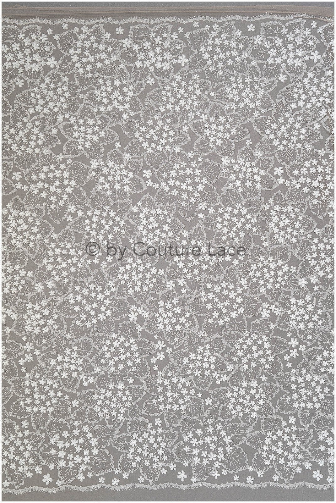 Glitter tulle fabric/ off-white glitter tulle/ floral glitter fabric/ shiny glitter lace/ Pronovias glitter lace// R-029