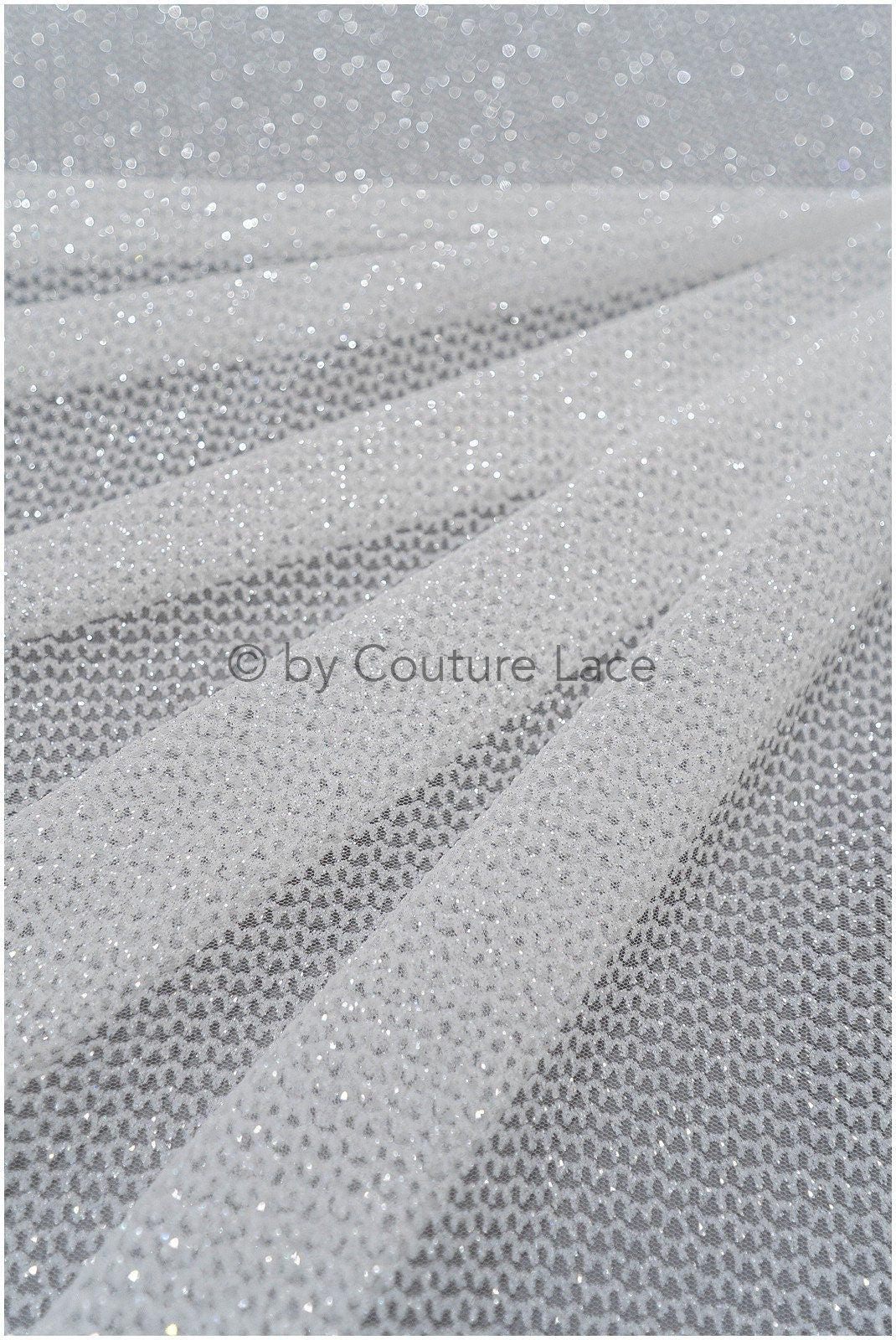Exquisite glitter stretch tulle fabric/ off-white diamond/ elegant mesh tulle lace fabric/ shiny glitter bridal lace fabric/ flawless mesh tulle lace/ / R-030
