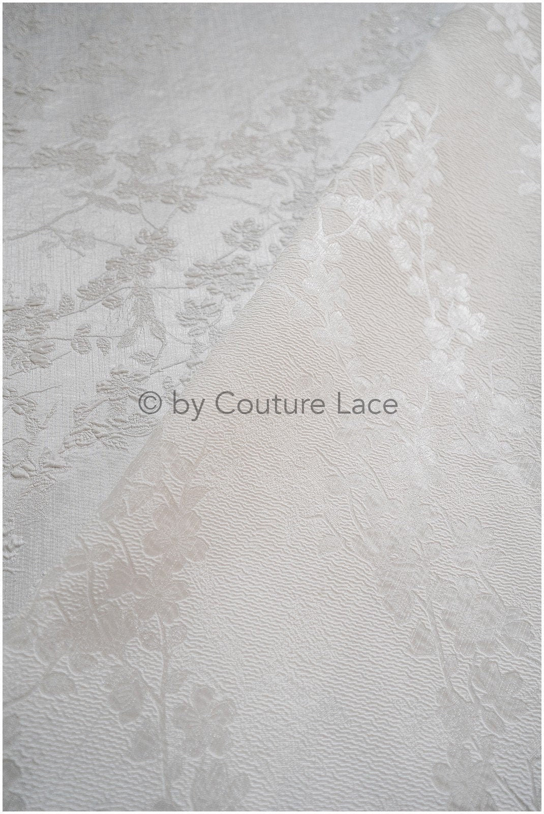 Bridal brocade fabric/ off-white light brocade fabric/ bridal jacquard/ floral bridal brocade// R-040