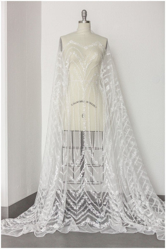 Perlen Spitzenstoff, Spitzenstoff, Brautspitze, Brautkleid Spitze, Couture Spitze, Perlenspitze, Schleierspitze, Pallas Braut// L17-161