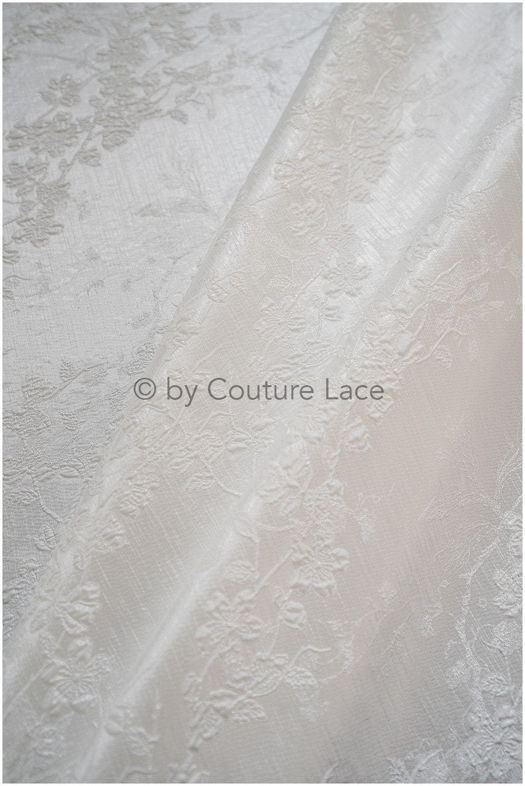 Bridal brocade fabric/ off-white light brocade fabric/ bridal jacquard/ floral bridal brocade// R-040