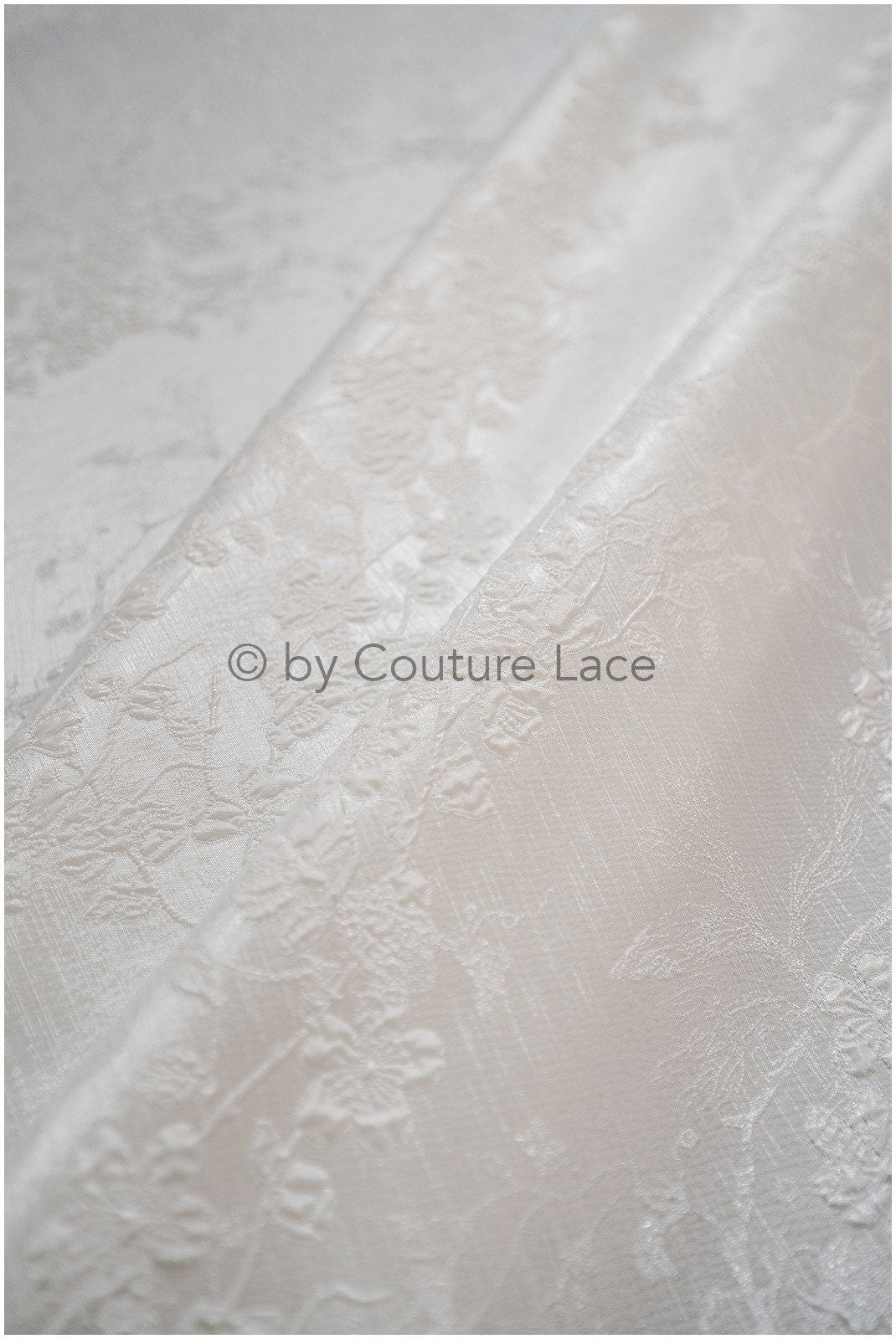 Bridal brocade fabric/ off-white light brocade fabric/ bridal jacquard/ floral bridal brocade// R-040