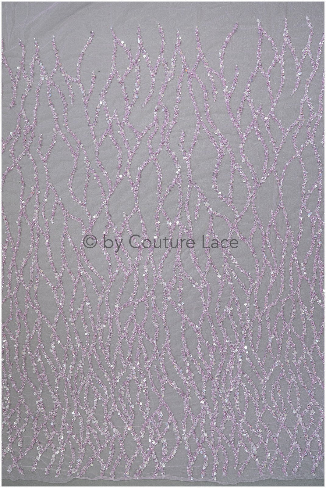 Perlen Spitzenstoff Violett Lilla/ Couture Spitze Stoff mit Perlen/ abstrakte Spitze für Abendkleid/ geometrische Spitze für Abendkleid// L20-287LC