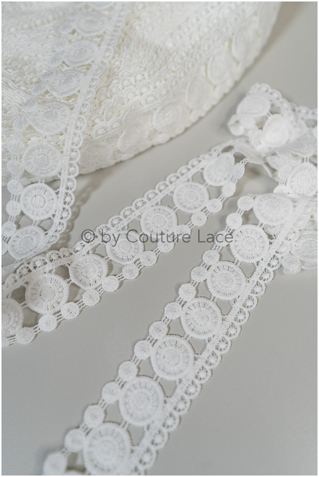 3yds Boho Lace Trim Off-White/ Bridal Lace Trim/ Polkadot Lace/ Bridal Lace// T20-104