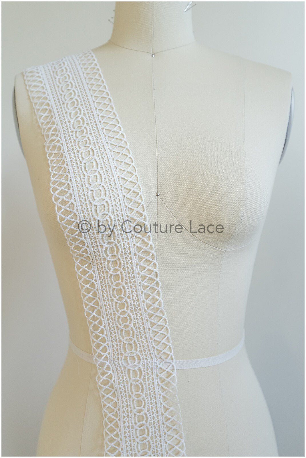 Boho Off-White Lace Trim/ Guipure Lace Trim/ Bridal Boho Lace Trim// T20-105