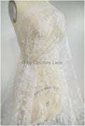 Romantische Braut Spitze Off-White/ Blattdesign Spitzenstoff/ Couture Spitze/ florale Blattspitze// L20-336