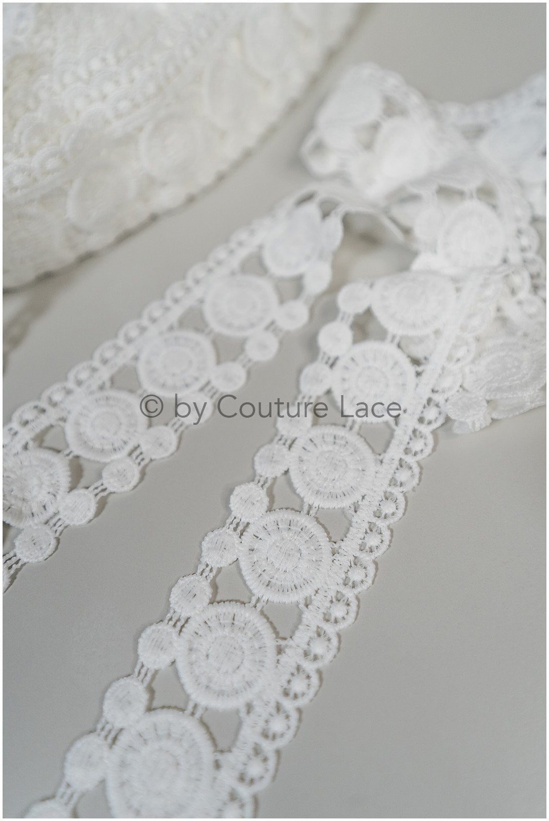 3yds Boho Lace Trim Off-White/ Bridal Lace Trim/ Polkadot Lace/ Bridal Lace// T20-104