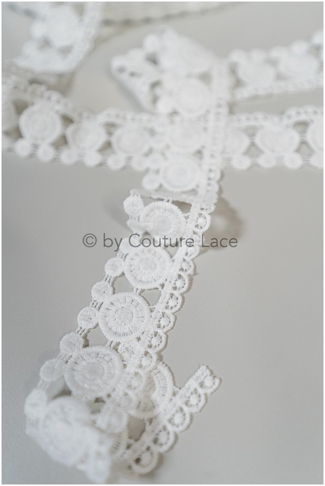 3yds Boho Lace Trim Off-White/ Bridal Lace Trim/ Polkadot Lace/ Bridal Lace// T20-104