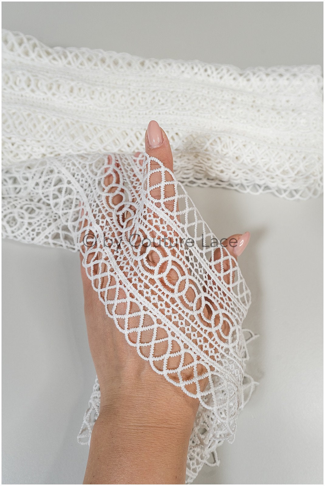 Boho Off-White Lace Trim/ Guipure Lace Trim/ Bridal Boho Lace Trim// T20-105