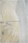 Romantische Braut Spitze Off-White/ Blattdesign Spitzenstoff/ Couture Spitze/ florale Blattspitze// L20-336