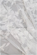 Romantische Braut Spitze Off-White/ Blattdesign Spitzenstoff/ Couture Spitze/ florale Blattspitze// L20-336