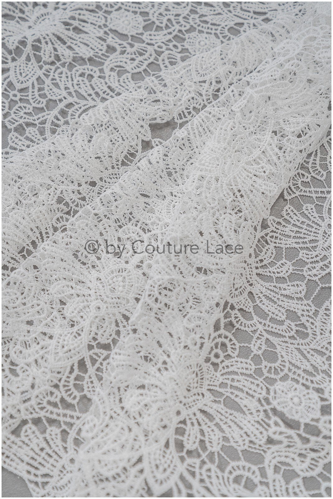 Crochet lace fabric for wedding dresses, boho macrame lace fabric for wedding dress// L20-383