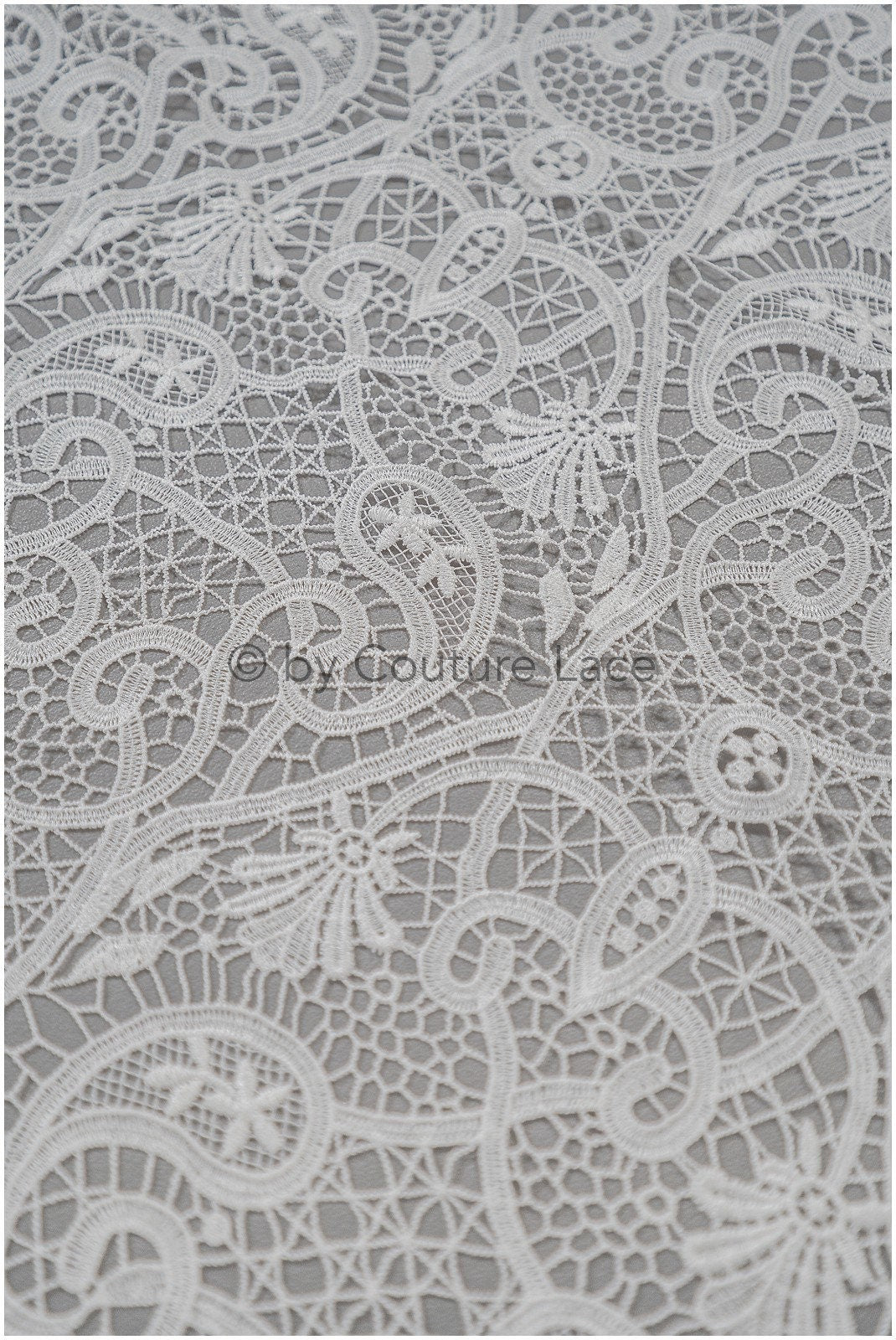 Abstrakter gehäkelt Spitzenstoff Off-White/ Boho Spitzenstoff/ Guipure Boho Brautspitze/ Boho Hochzeitskleid Stoffe/ Makramee Spitze// L20-384