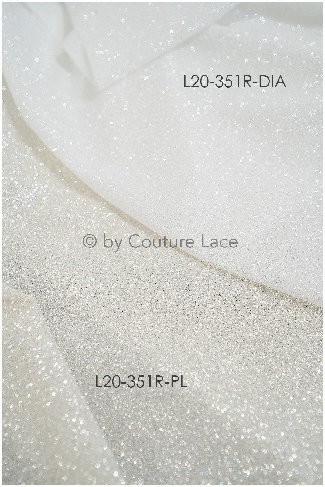 Exquisite shiny glitter stretch tulle fabric / off-white tulle / elegant mesh tulle lace fabric / bridal lace fabric // R-031DIA