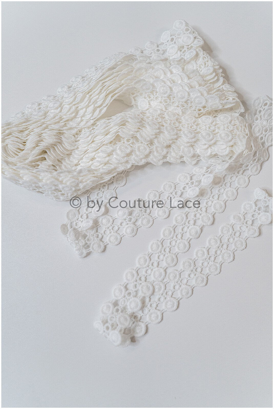 5yds Crochet Lace Trim for Boho Wedding Dresses/ Lace Trim Off-White/ Bridal Dress Trim// T20-116