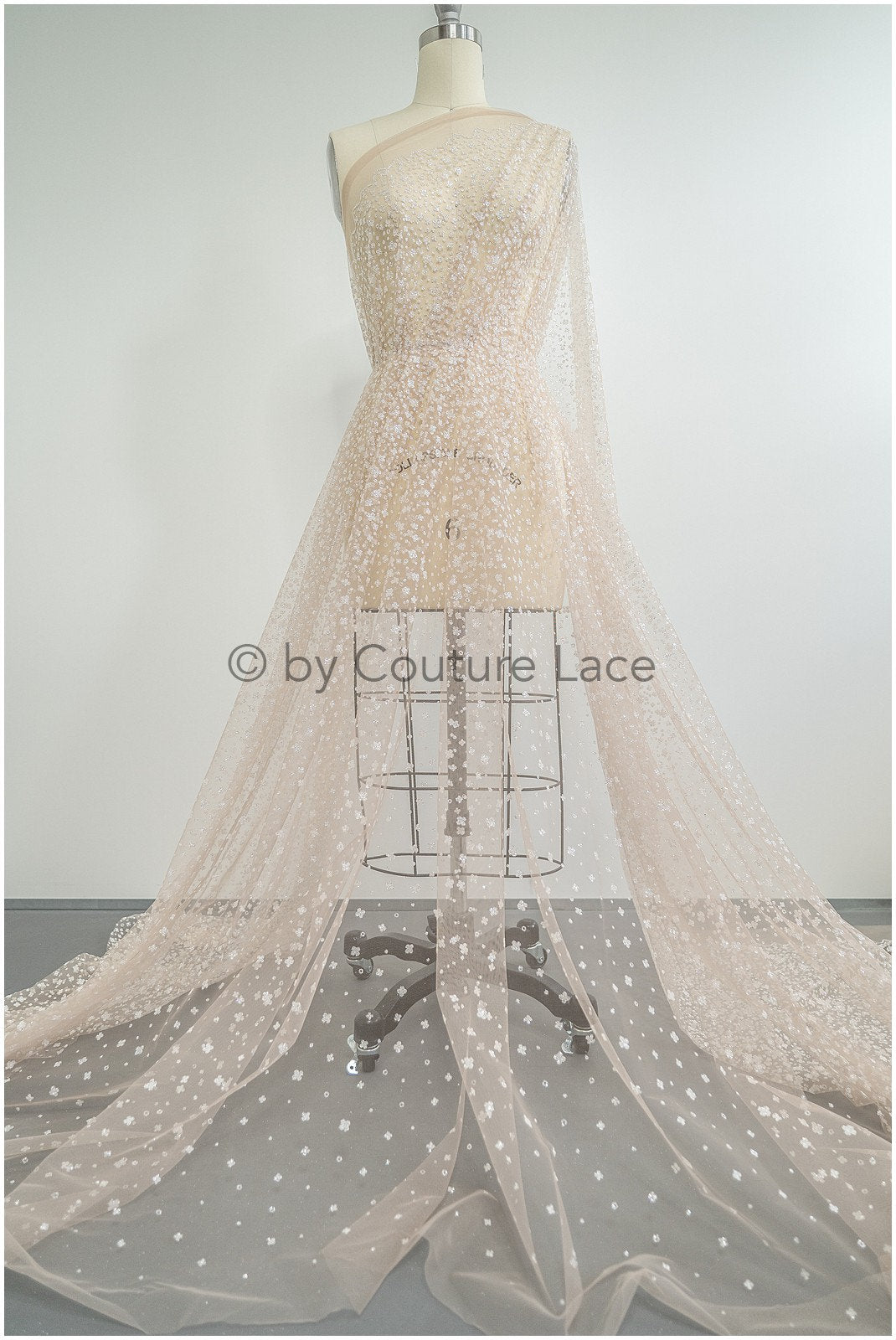 Farbverlauf Glitzer Netzstoff/ Nude Hautton Diamond Glitzer Tüll/ Hochzeitskleid Tüll Stoff/ Braut Glitzer Stoff// R-009ND