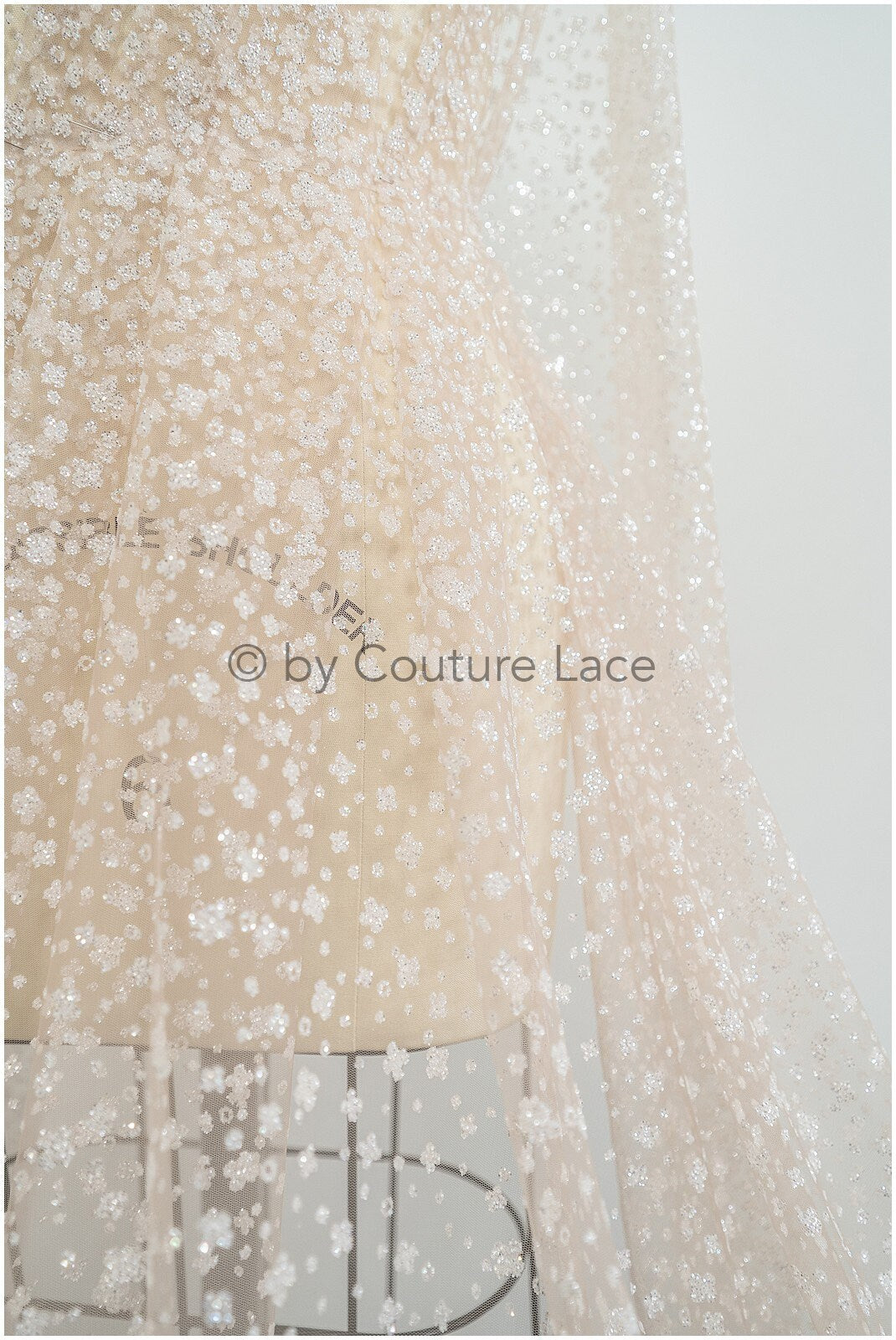 Farbverlauf Glitzer Netzstoff/ Nude Hautton Diamond Glitzer Tüll/ Hochzeitskleid Tüll Stoff/ Braut Glitzer Stoff// R-009ND