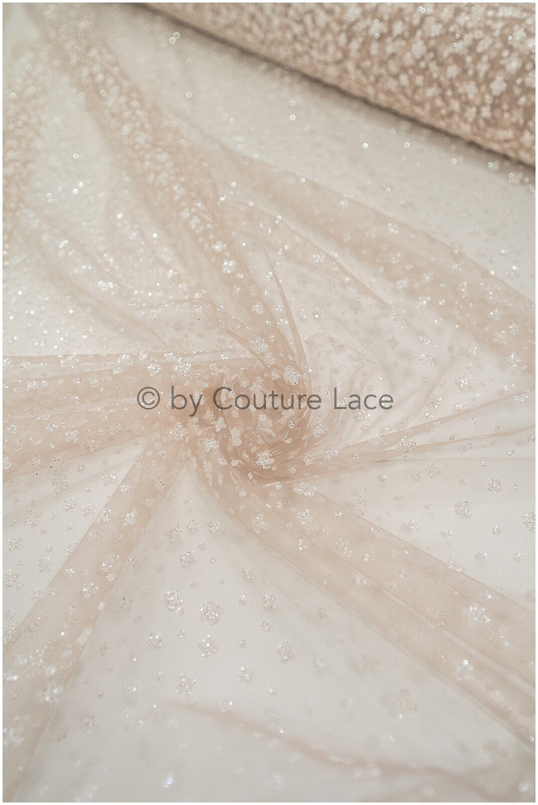 Farbverlauf Glitzer Netzstoff/ Nude Hautton Diamond Glitzer Tüll/ Hochzeitskleid Tüll Stoff/ Braut Glitzer Stoff// R-009ND