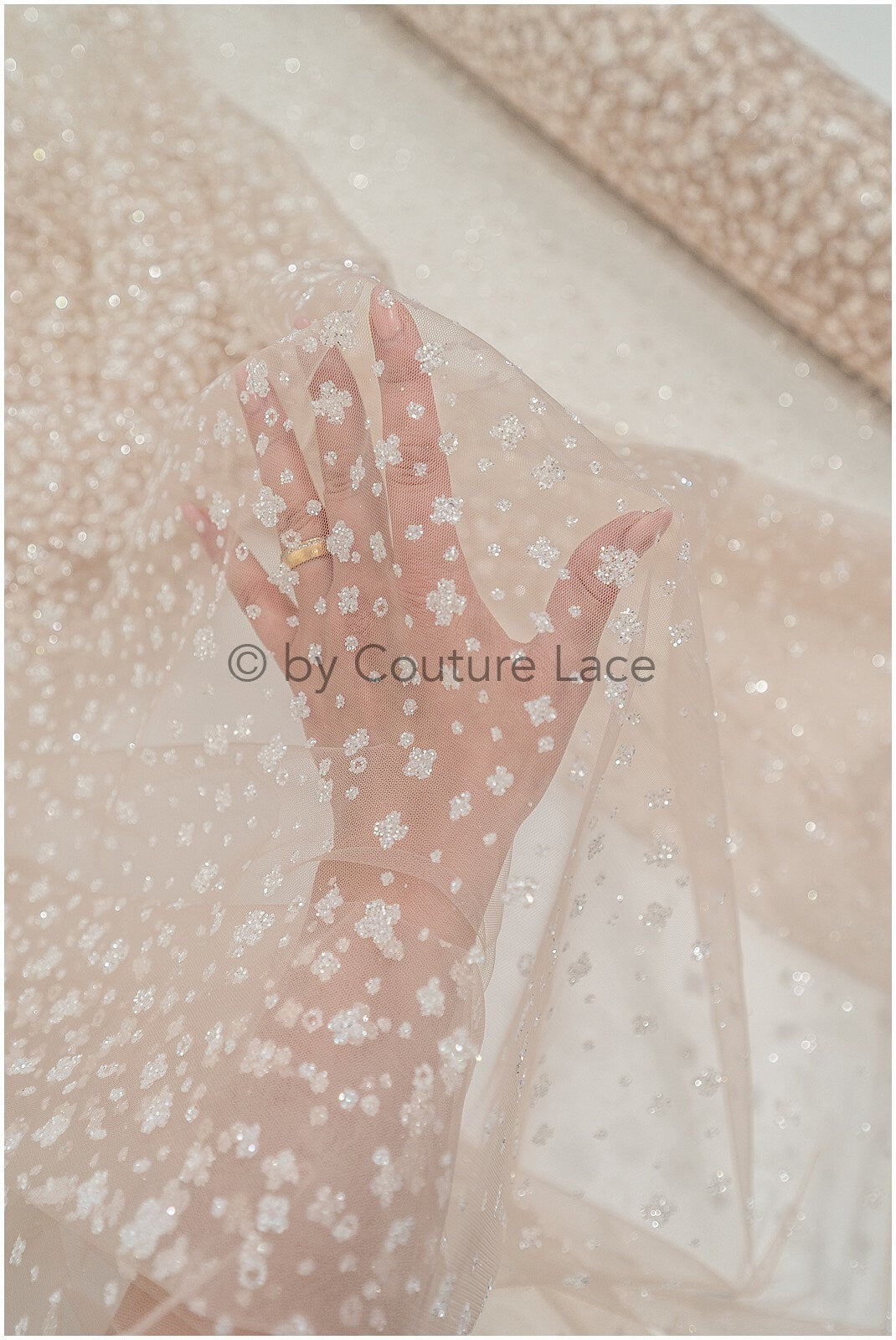 Farbverlauf Glitzer Netzstoff/ Nude Hautton Diamond Glitzer Tüll/ Hochzeitskleid Tüll Stoff/ Braut Glitzer Stoff// R-009ND