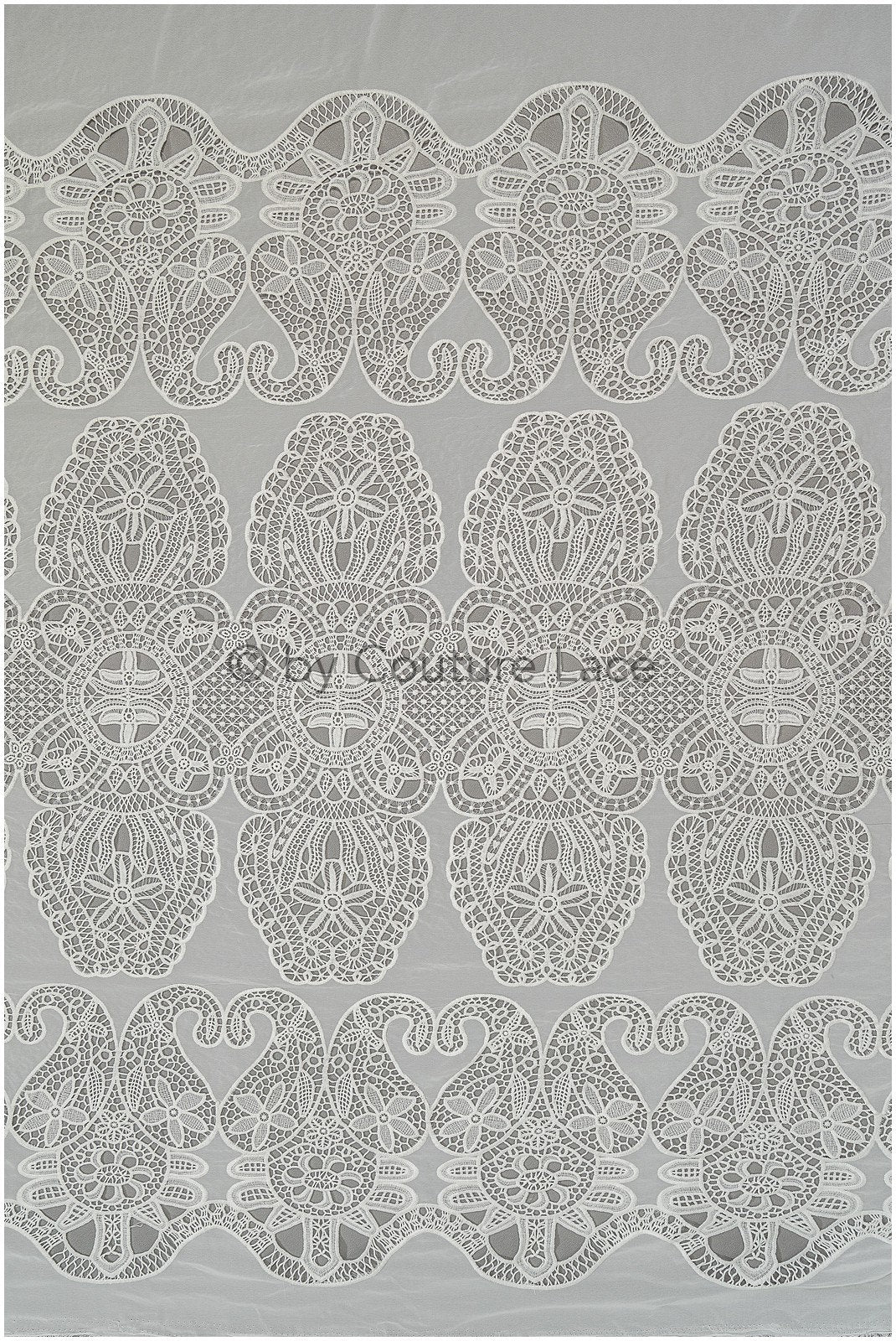Crocheted Chiffon Lace Fabric Off-White/ Boho Bridal Lace/ Vintage Boho Lace Fabric// L20-364