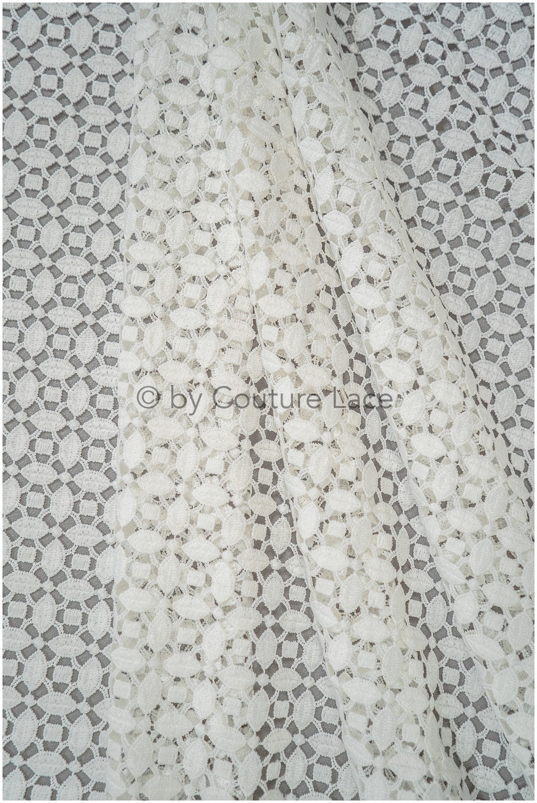 Crochet lace off-white/ Boho bridal lace fabric/ soft French lace/ Macrame lace fabric/ Bridal lace fabric// L20-386