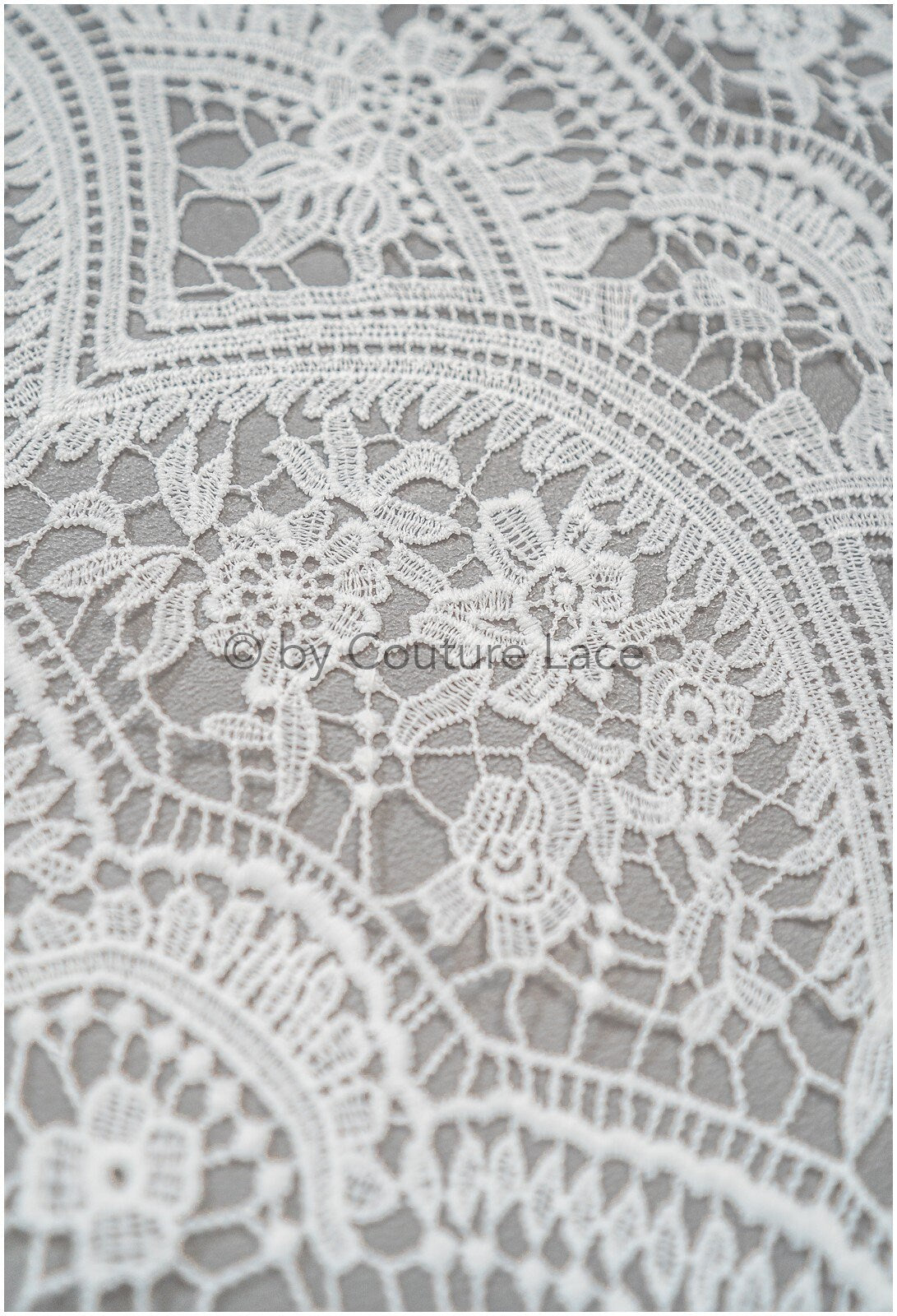 Boho bridal lace off-white/ crocheted lace/ macrame lace for wedding dress/ boho lace fabric// L20-393