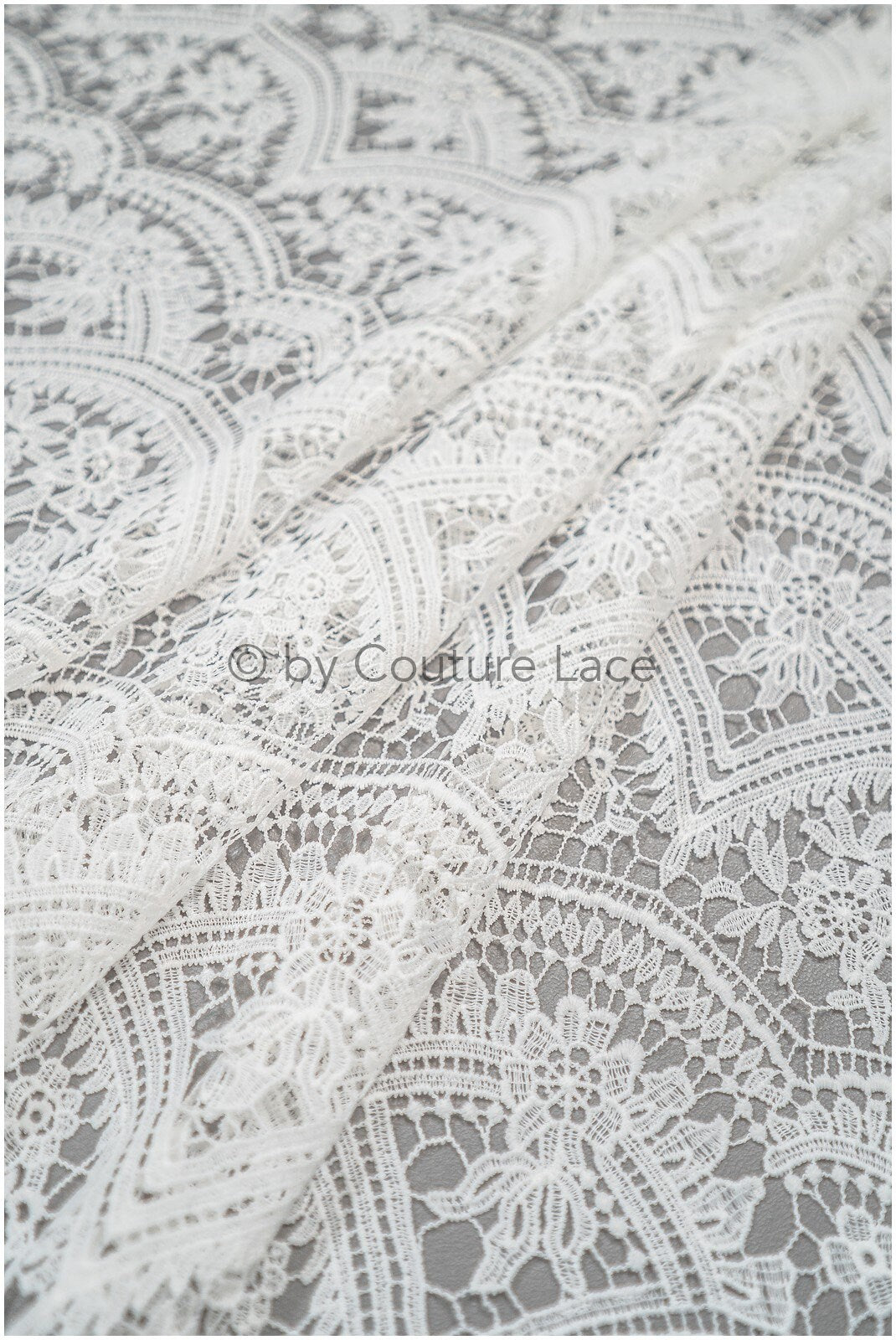 Boho bridal lace off-white/ crocheted lace/ macrame lace for wedding dress/ boho lace fabric// L20-393