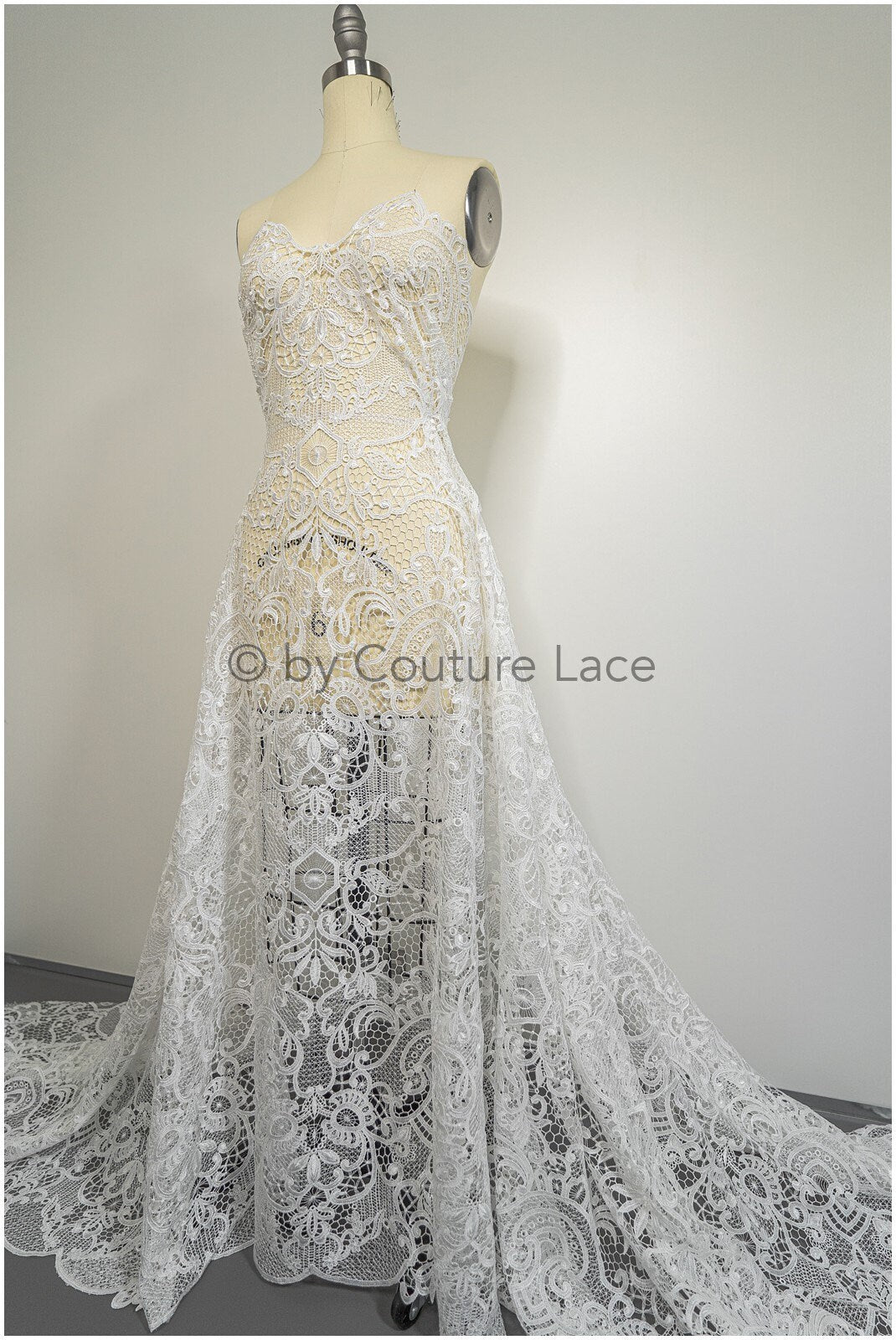 Guipure Spitzenstoff Off-White/ Brautkleid Stoff/ Stickerei Häkelspitze/ Boho Spitzenstoff/ Boho Brautspitze// L17-058