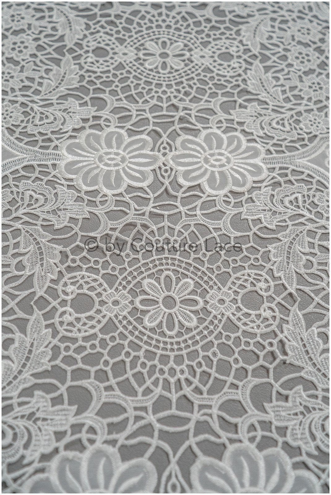 Braut Spitzenstoff Off-White/ Chiffon Spitzenstoff für Hochzeitskleid/ gehäkelte Spitze/ Boho Spitzenstoff// L20-374