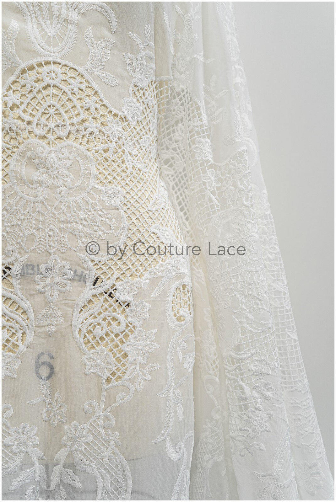 Crochet lace fabric, boho lace fabric, guipure boho bridal lace, chiffon lace fabric, vintage bridal lace, macrame lace// L20-392