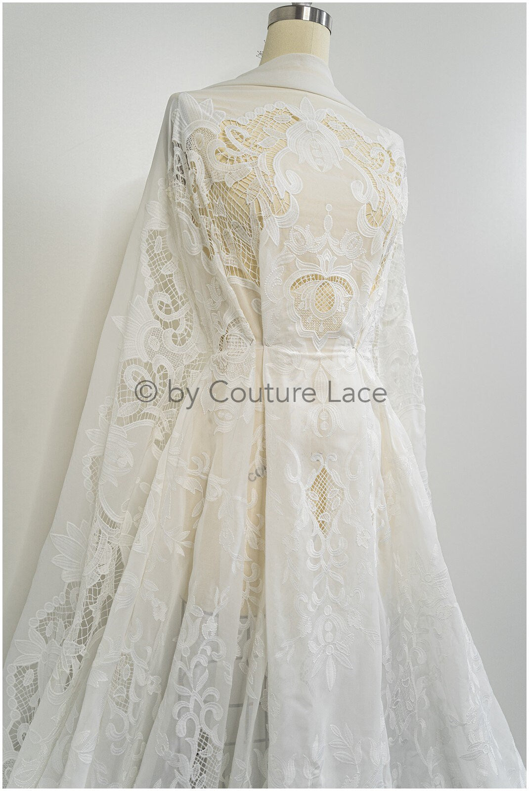 Crochet lace fabric, Boho lace fabric, Guipure Boho bridal lace, Chiffon lace fabric, Vintage bridal lace, Macrame lace