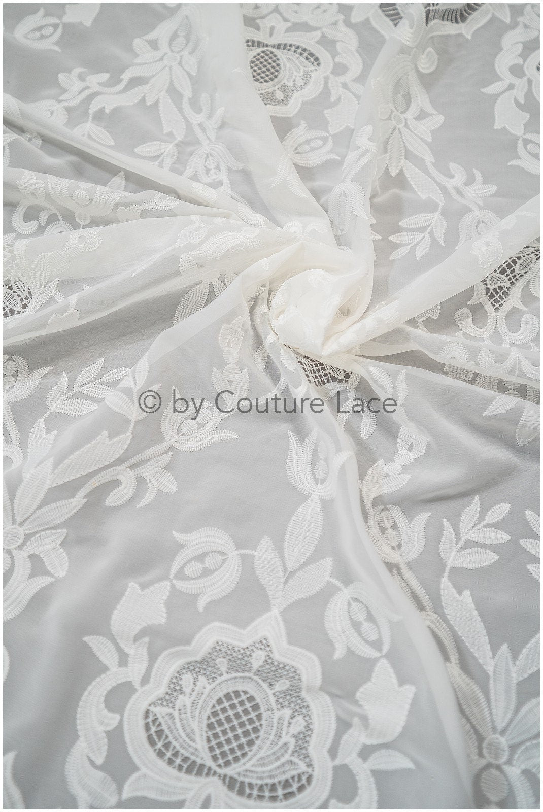 Crochet lace fabric, Boho lace fabric, Guipure Boho bridal lace, Chiffon lace fabric, Vintage bridal lace, Macrame lace
