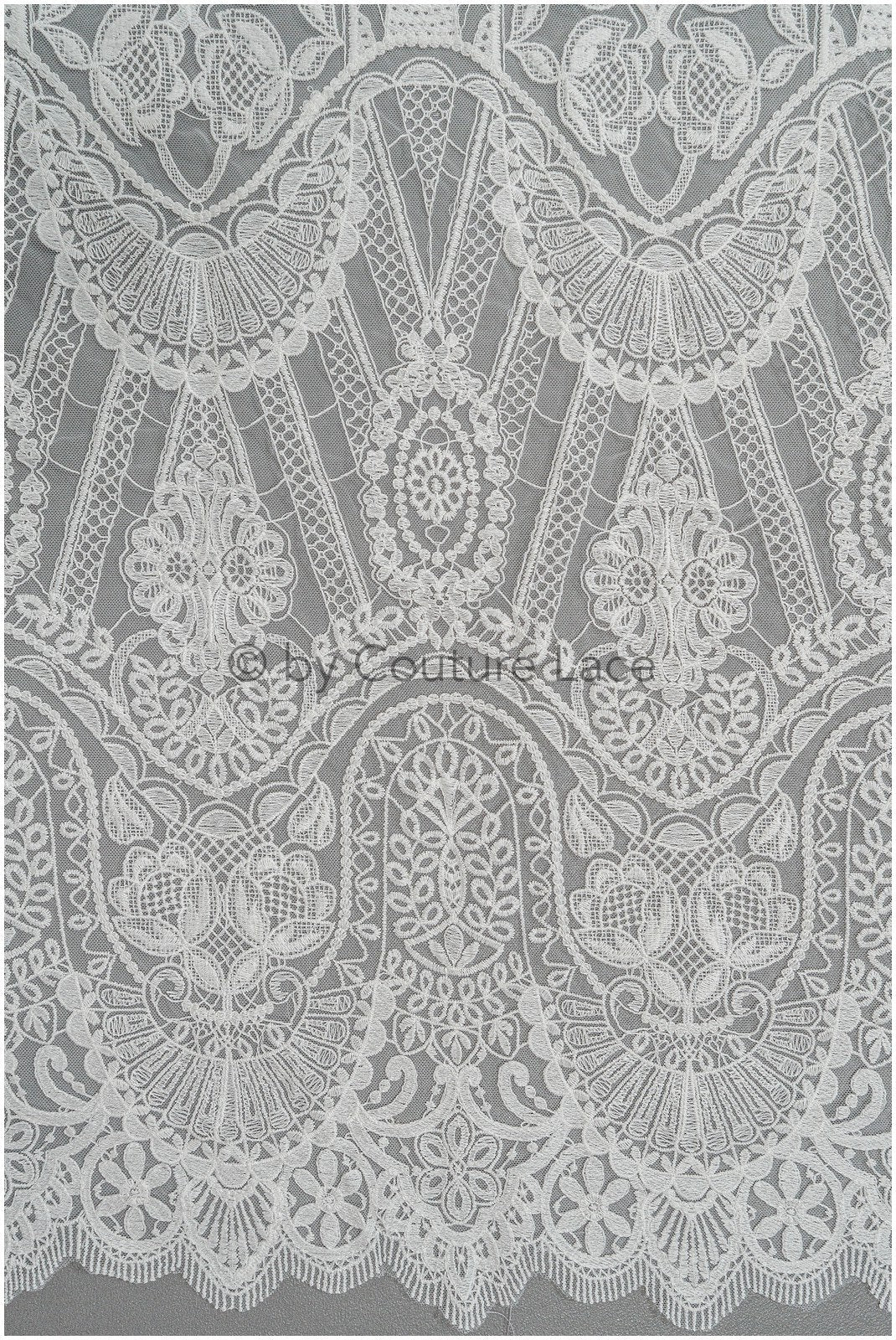 Boho lace fabric off-white/ Boho bridal lace/ Wedding dress lace/ Bridal lace fabric/ Vintage bridal lace// L20-396