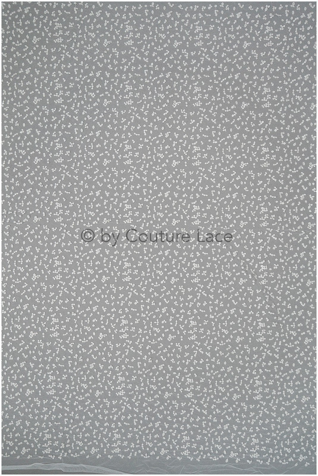 Braut Spitze Stoff mit Polka Dot/ Braut Spitze Off-White/ Braut Dot Spitze/ Brautspitze mit Punkten// L20-397