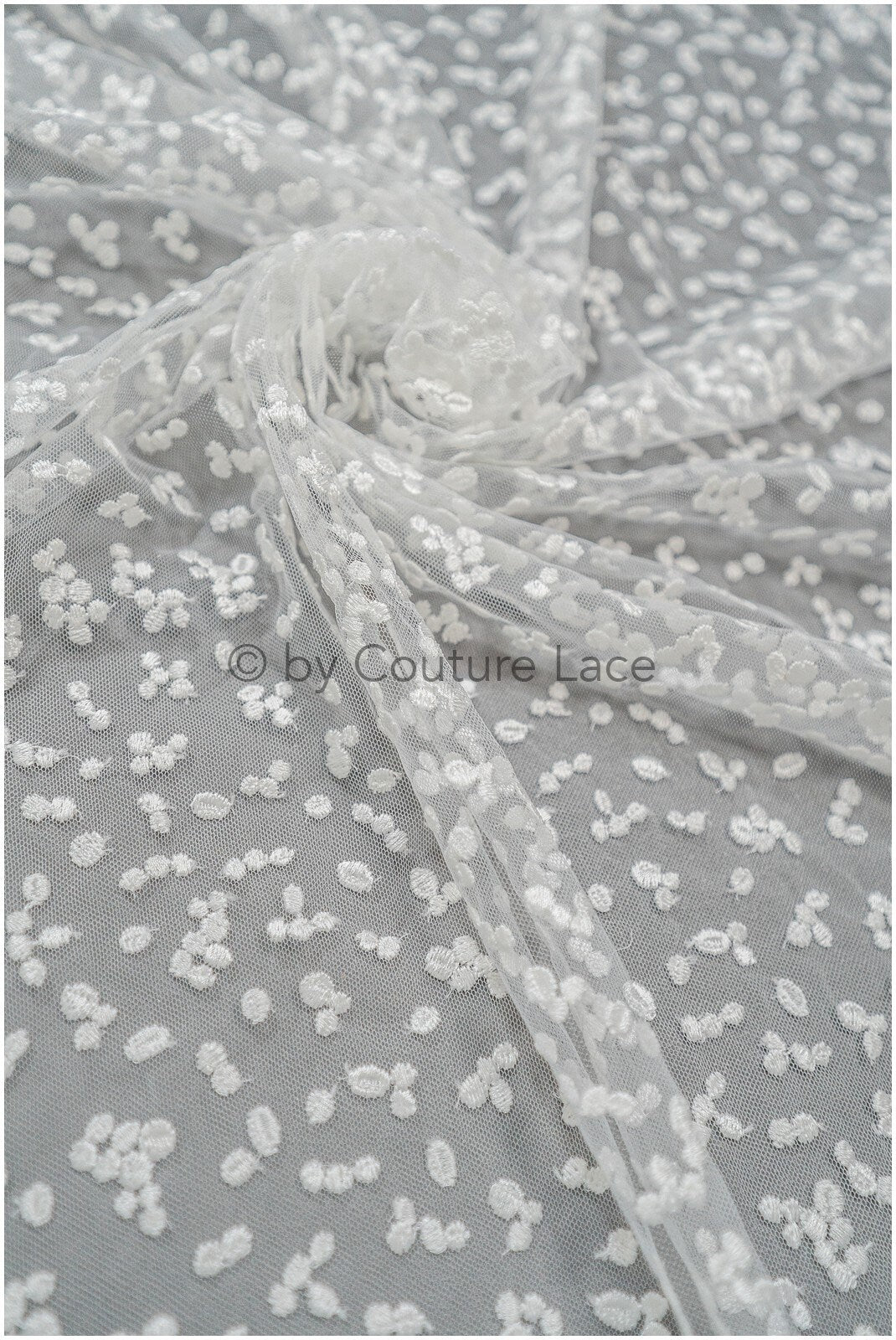 Braut Spitze Stoff mit Polka Dot/ Braut Spitze Off-White/ Braut Dot Spitze/ Brautspitze mit Punkten// L20-397