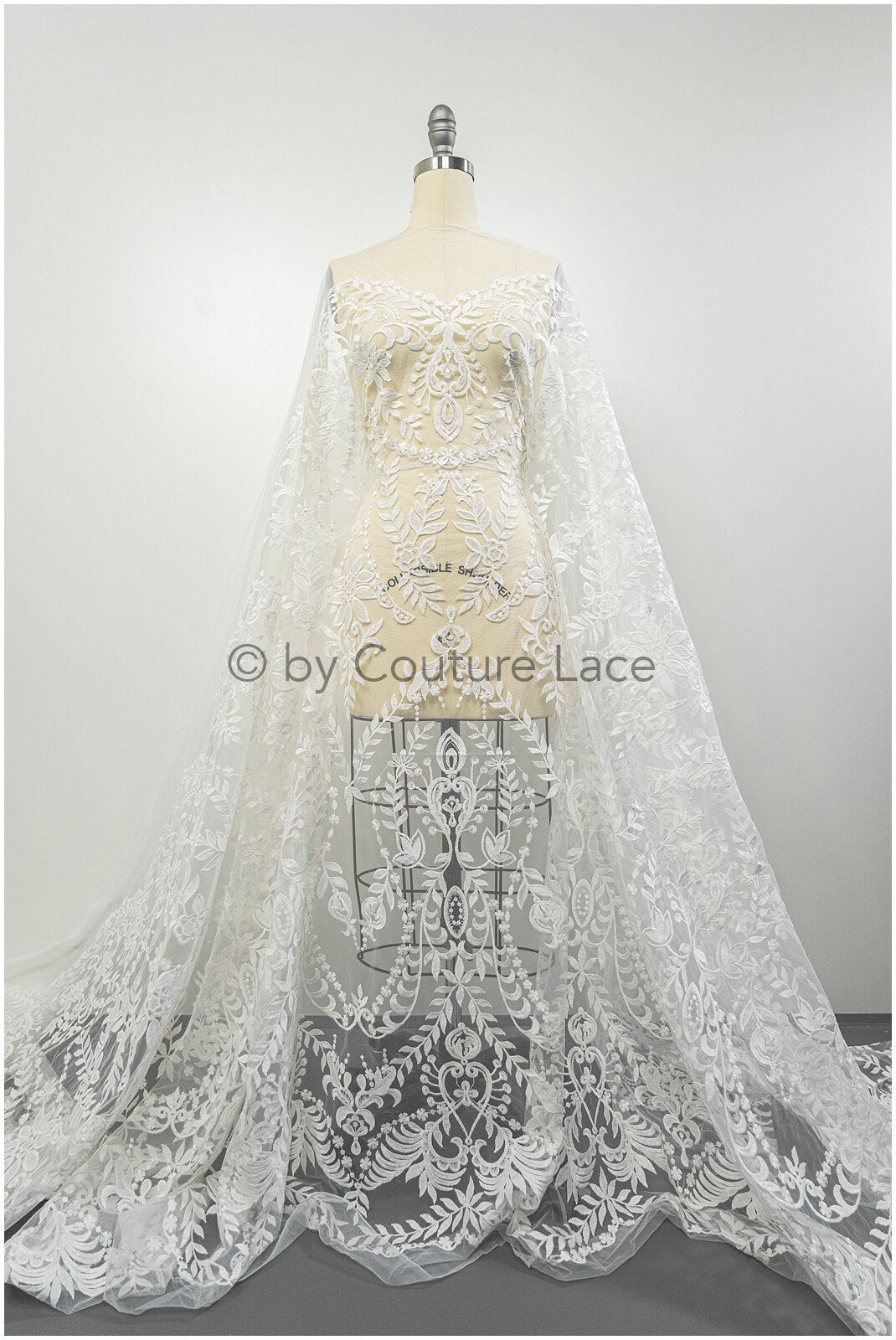 Boho lace fabric off-white/ cotton bridal lace/ vintage bridal lace// L20-403