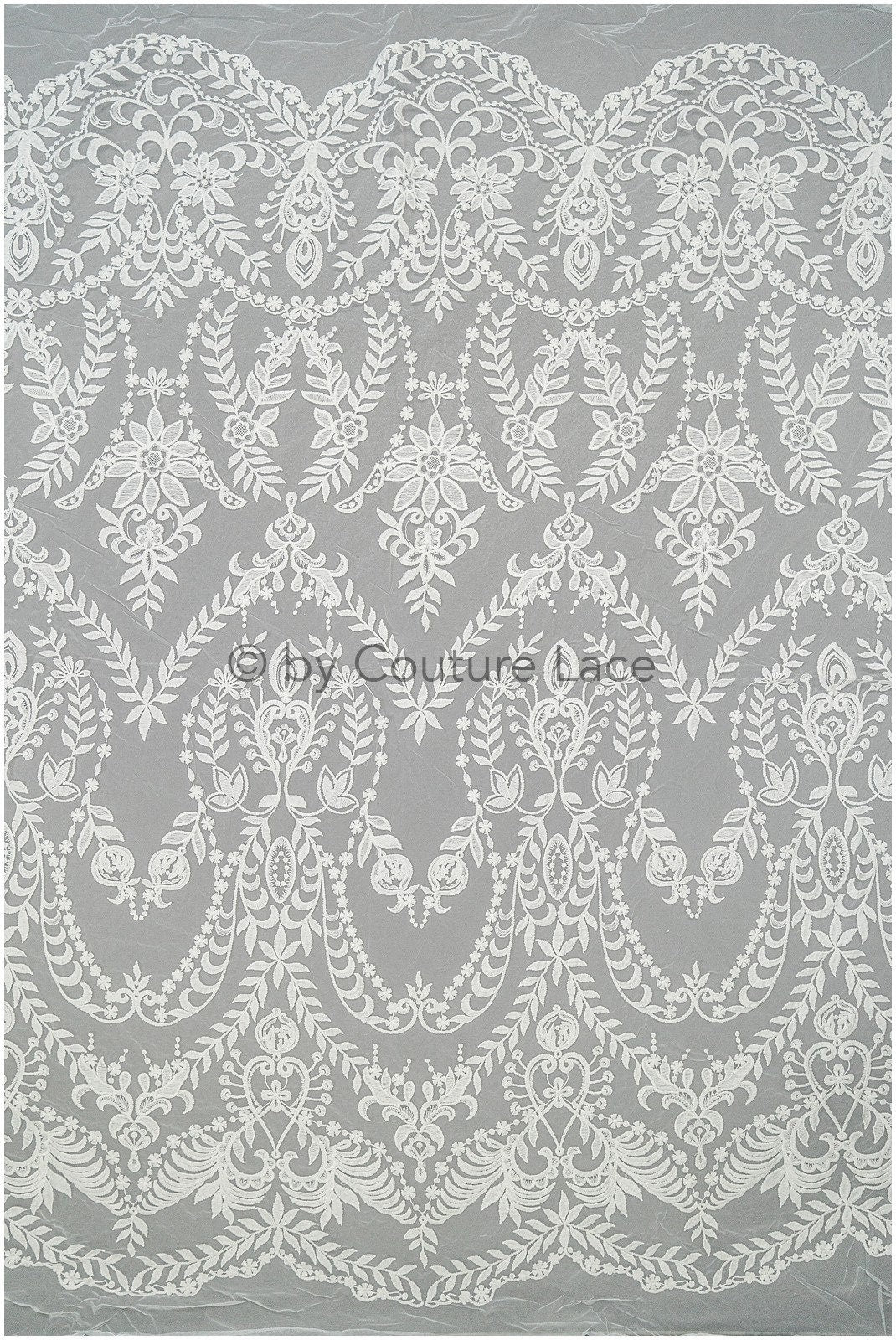 Boho lace fabric off-white/ cotton bridal lace/ vintage bridal lace// L20-403