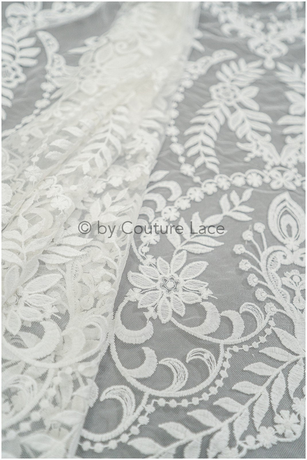 Boho lace fabric off-white/ cotton bridal lace/ vintage bridal lace// L20-403