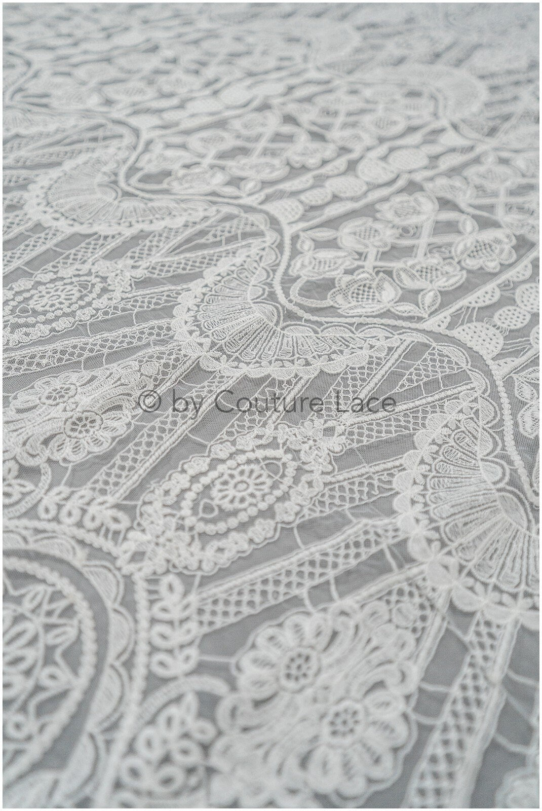 Boho lace fabric off-white/ Boho bridal lace/ Wedding dress lace/ Bridal lace fabric/ Vintage bridal lace// L20-396