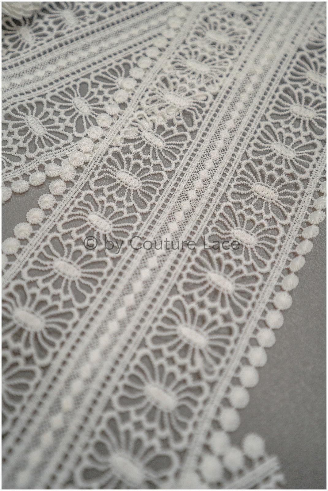 Crochet lace trim/ Guipure lace trim/ Bridal lace trim/ Boho wedding dress lace trim// T21-132