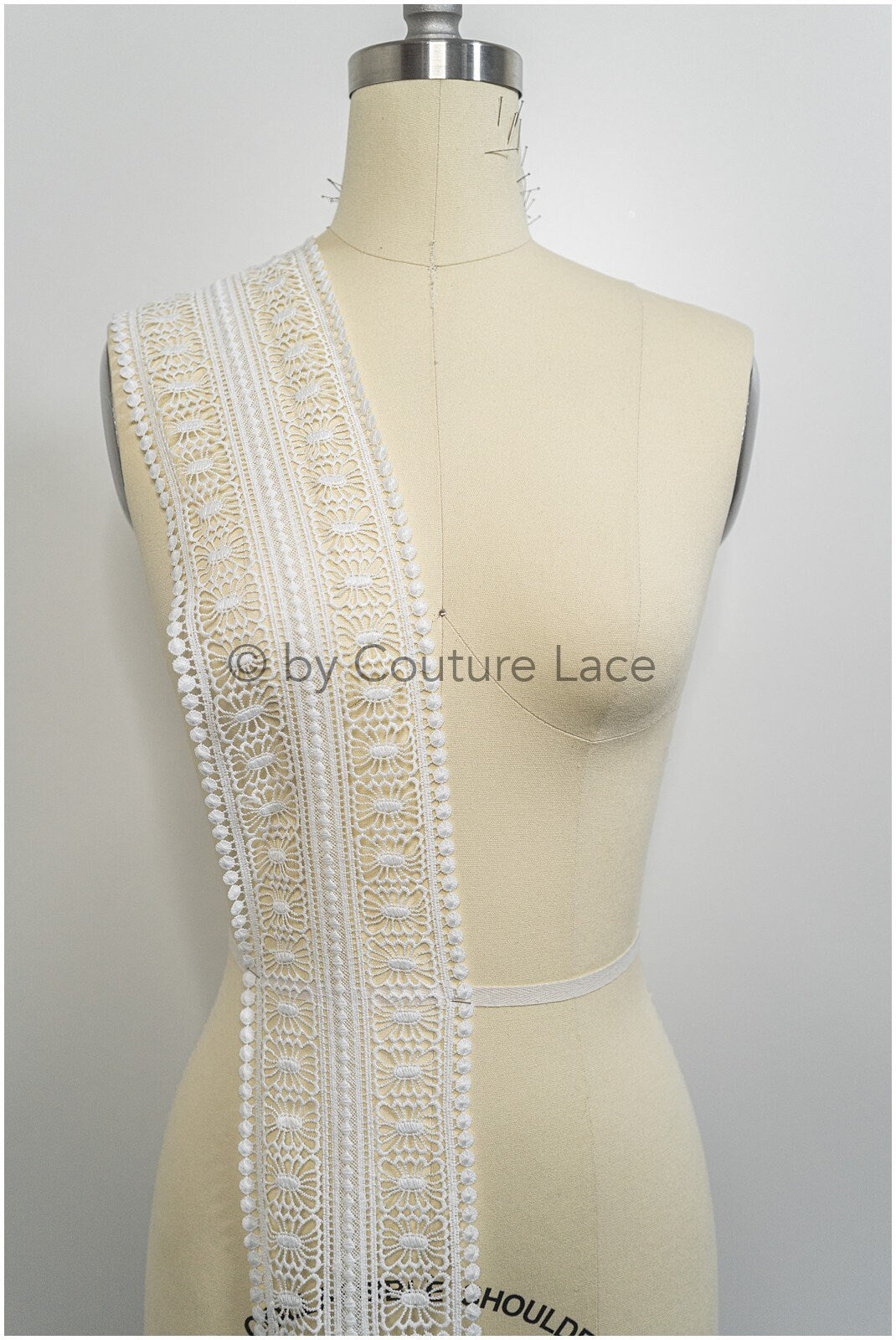 Crochet lace trim/ Guipure lace trim/ Bridal lace trim/ Boho wedding dress lace trim// T21-132